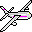 GIF-Bild Flugzeug im Pixel-Style