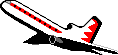 GIF-Bild Flugzeug im Pixel-Style
