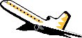 GIF-Bild Flugzeug im Pixel-Style