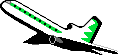 GIF-Bild Flugzeug im Pixel-Style