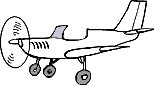 GIF-Bild Flugzeug im Pixel-Style