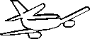 GIF-Bild Flugzeug im Pixel-Style
