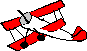 GIF-Bild Flugzeug im Pixel-Style