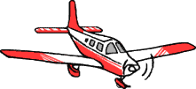 GIF-Bild Flugzeug im Pixel-Style