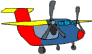 GIF-Bild Flugzeug im Pixel-Style