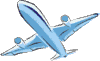 GIF-Bild Flugzeug im Pixel-Style