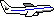 GIF-Bild Flugzeug im Pixel-Style