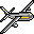 GIF-Bild Flugzeug im Pixel-Style