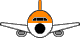 GIF-Bild Flugzeug im Pixel-Style