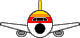 GIF-Bild Flugzeug im Pixel-Style