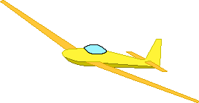 GIF-Bild Flugzeug im Pixel-Style
