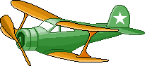 Flugzeug grün braune einmotorige Propellermaschine Doppeldecker