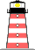 GIF-Bild Leuchtturm im Pixel-Style