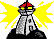 GIF-Bild Leuchtturm im Pixel-Style