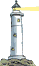 GIF-Bild Leuchtturm im Pixel-Style