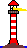 GIF-Bild Leuchtturm im Pixel-Style