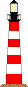 GIF-Bild Leuchtturm im Pixel-Style