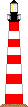 GIF-Bild Leuchtturm im Pixel-Style
