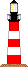 GIF-Bild Leuchtturm im Pixel-Style