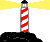 GIF-Bild Leuchtturm im Pixel-Style