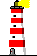 GIF-Bild Leuchtturm im Pixel-Style