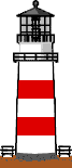 GIF-Bild Leuchtturm im Pixel-Style