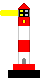 GIF-Bild Leuchtturm im Pixel-Style