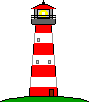 GIF-Bild Leuchtturm im Pixel-Style