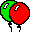 GIF-Bild Luftballons im Pixel-Style