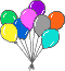 GIF-Bild Luftballons im Pixel-Style