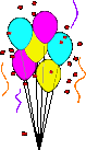 GIF-Bild Luftballons im Pixel-Style