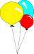 GIF-Bild Luftballons im Pixel-Style