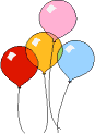 GIF-Bild Luftballons im Pixel-Style