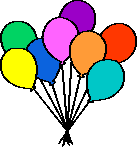 GIF-Bild Luftballons im Pixel-Style