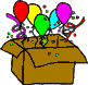 GIF-Bild Luftballons im Pixel-Style