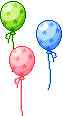GIF-Bild Luftballons im Pixel-Style