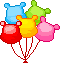 GIF-Bild Luftballons im Pixel-Style