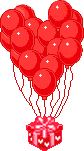 GIF-Bild Luftballons im Pixel-Style