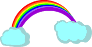 GIF-Bild Regenbogen im Pixel-Style