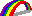 GIF-Bild Regenbogen im Pixel-Style