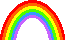 GIF-Bild Regenbogen im Pixel-Style