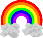 GIF-Bild Regenbogen im Pixel-Style
