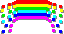 GIF-Bild Regenbogen im Pixel-Style