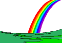 GIF-Bild Regenbogen im Pixel-Style