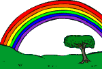 GIF-Bild Regenbogen im Pixel-Style