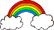 GIF-Bild Regenbogen im Pixel-Style