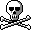 GIF-Bild Totenkopf im Pixel-Style