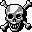 GIF-Bild Totenkopf im Pixel-Style