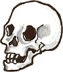 GIF-Bild Totenkopf im Pixel-Style