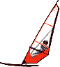 GIF-Bild Windsurfen im Pixel-Style